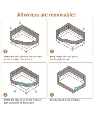 Plush Corduroy 4-Seat Sofa, Modern Comfy Cloud Couch