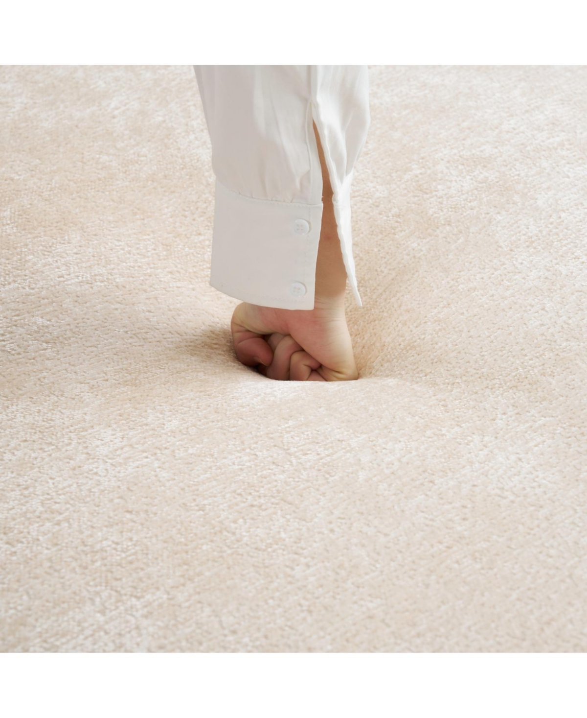 Streamdale Furniture Chenille L-Shape Sectional Sofa with Curved Chaise