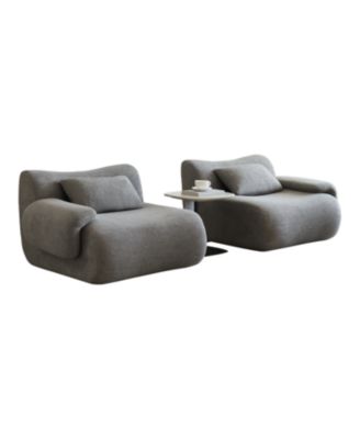 Memory Foam 2-Seater Sofa in a Box - Light Grey