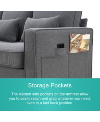 + 4-Seater + Linen + Pockets & Pillows + Sofa