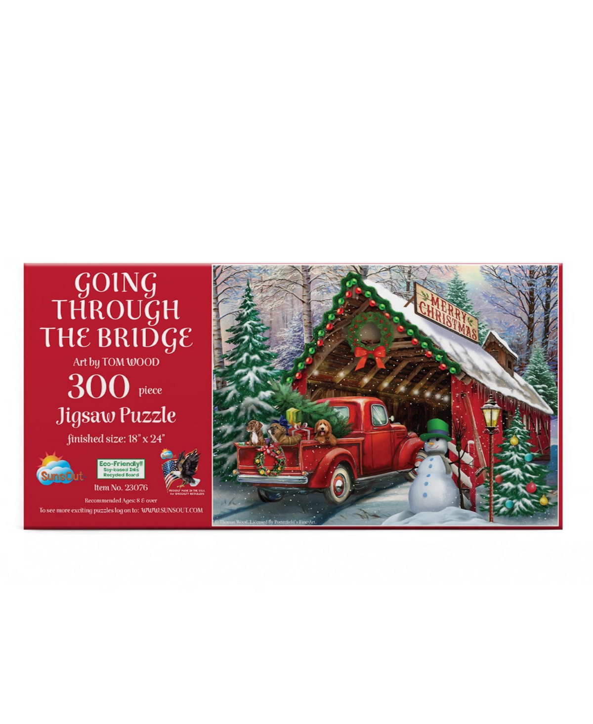 SunsOut Going Through the Bridge 300 piece Jigsaw Puzzle for Adults Christmas