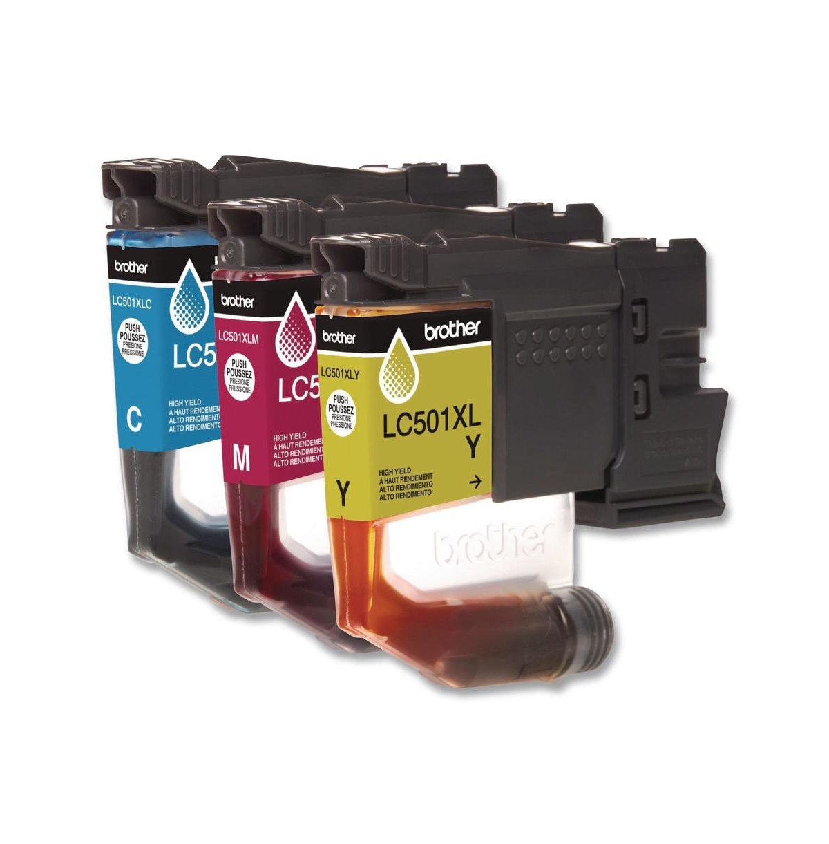 Brother LC501XL3PKS 500 Page-Yield High-Yield Ink - Cyan/Magenta/Yellow (3/Pack