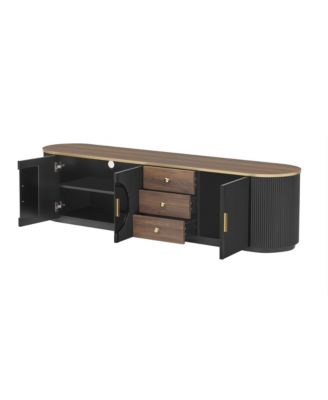 71" Modern TV Stand - 3 Drawers, Shelf & Cabinets