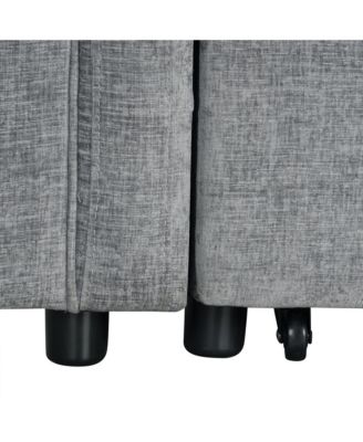 Convertible Soft Cushion Sofa Pull Bed, for Two People to Sit On