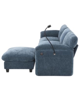 108" Modular Sectional Sofa Wide Seat USB Charger Ottoman