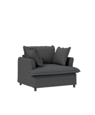 Chenille Sectional Sofa Set - 3 Seater Sofa & 2 Armchairs