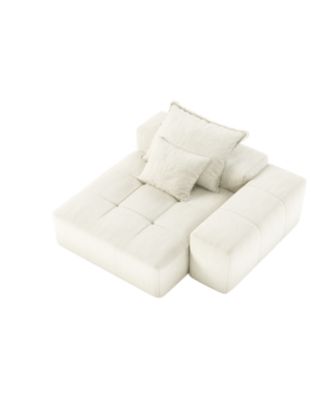 Modern Chenille Modular Sectional Sofa with Pillows