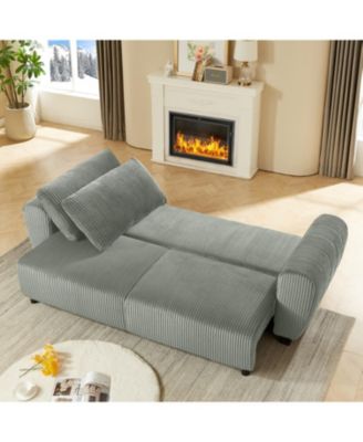 Corduroy Sleeper Sofa with Storage