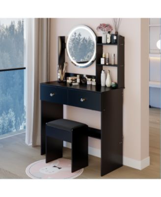 LED Vanity Table Set (Touch 3 Colors Adjustable)