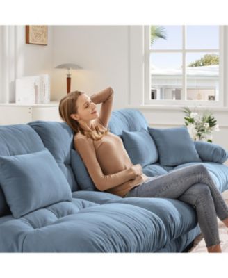 Luxury Modular Sectional Sofa - Chenille Blue