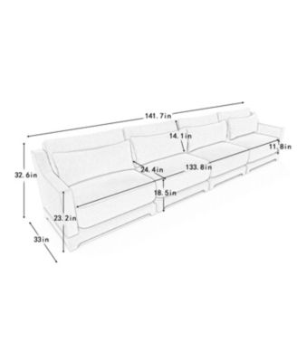 Chenille Sofa Solid Wood Frame Easy Install Sky Blue