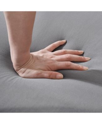 Streamdale Chesterfield Velvet Sofa Set, Roll Arm, Nailhead Trim, Gray