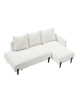 Corduroy Sofa with 3 Pillows