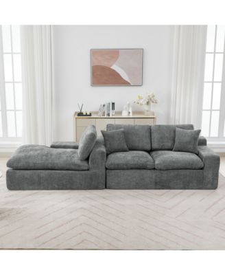 Cloud Sectional Sofa 107.9" Grey