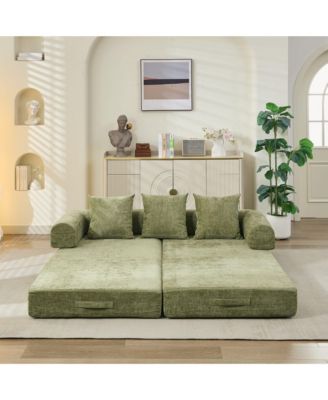 Streamdale Comfy Convertible Folding Mattress Couch - Green