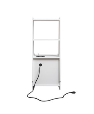 Nightstands Set of 2, Charging, Night Light, Bookshelf, Storage