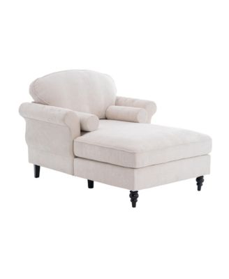 Oversized Chenille Chaise Lounge Sofa Bed