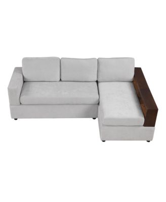 Streamdale 87.4" Sectional Sofa Couch with Reversible Armrests, Gray