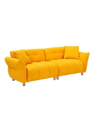 Teddy Sofa (Yellow) w/ Pillows - Apartment/Office/Living Room