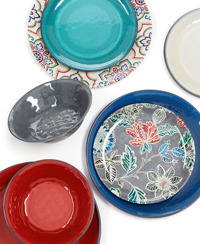 Home Design Studio Everyday Entertaining Mix & Match Melamine Collection, Only at Macy's