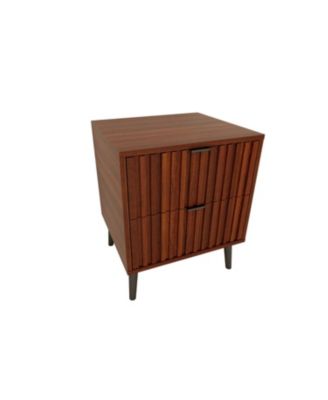 Wooden Nightstand with 2 Drawers