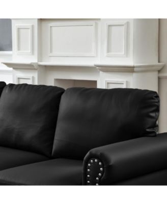 Modern Classic Loveseat Faux Leather