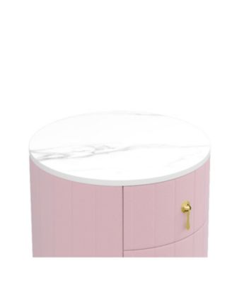 Streamdale Pink Upholstered Nightstand Set (2)