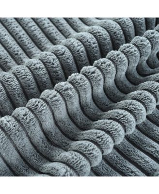 Streamdale Reversible Corduroy Sectional Sofa with Storage Chaise & USB