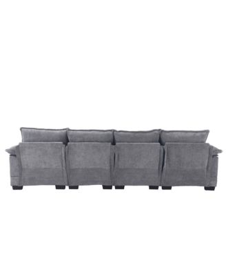 Chenille U-Shaped Sofa (Oversized, 4-Seater)