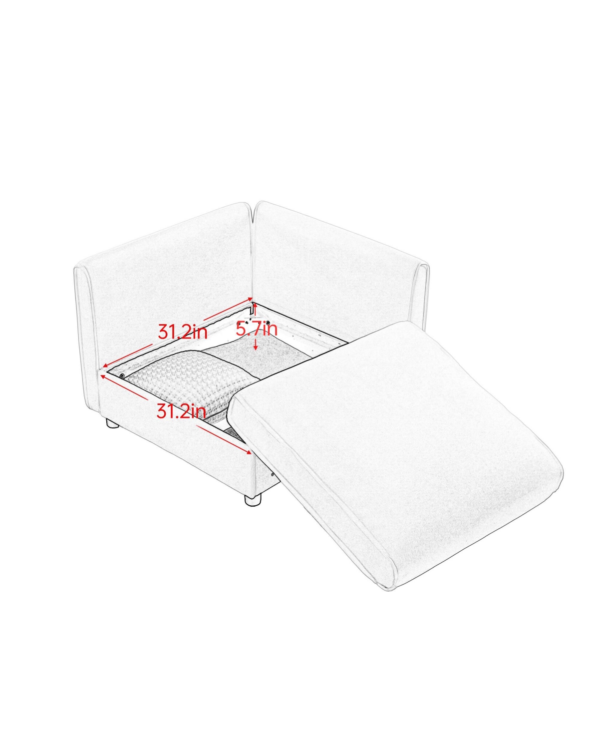 Streamdale Furniture Streamdale Modular Sectional Sofa, Storage, Cylindrical Backrest