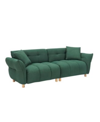 Teddy Sofa (Green) w/ 2 Pillows - Apartment/Office/Living Room