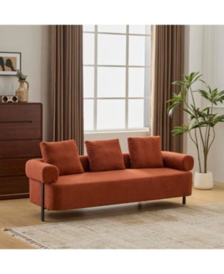 Streamdale 78" Modern Beige Sofa Couch with 3 Pillows