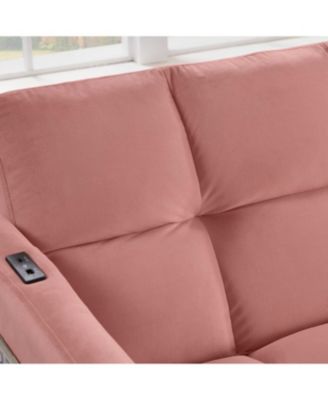  Velvet Futon Couch Convertible Folding Sofa Bed Tufted Couch for Apartment