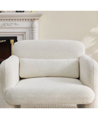 34" Velvet Sofa - Modern Single Couch for Small Spaces