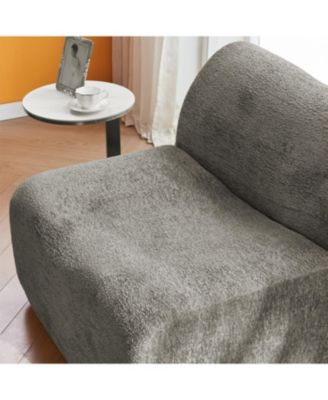 Single Foam Sofa Chair with Footrest & Pillow
