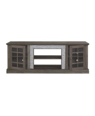 70" Modern Grey TV Stand with 2-Door Storage