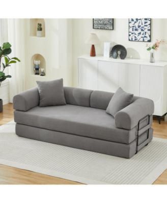 Folding Sofa Bed 78.5" Convertible Couch with Pillows