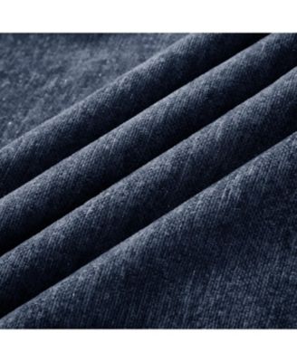 Blue Chenille Modular Sectional Sofa with Ottoman