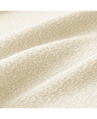  Beige Boucle Convertible Sectional Sofa with Ottoman