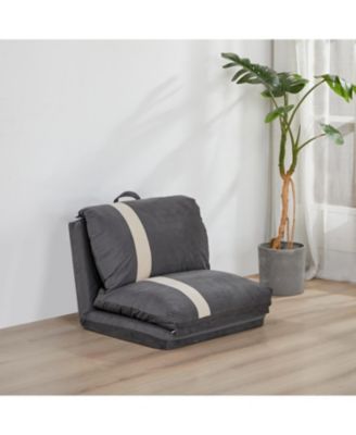  Corduroy Adjustable Floor Sofa Bed Set - Foldable, Space-Saving