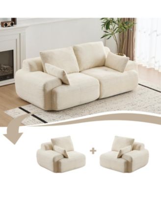 Modern Memory Foam Corduroy Sectional Sofa