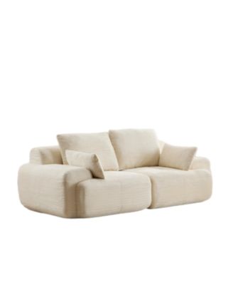Modern Memory Foam Corduroy Sectional Sofa