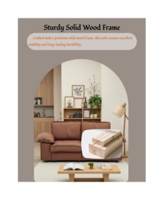 Modern Faux Leather 79" Storage Loveseat