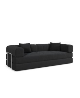 Modular sofa convertible pudding block sofa bed with armrests
