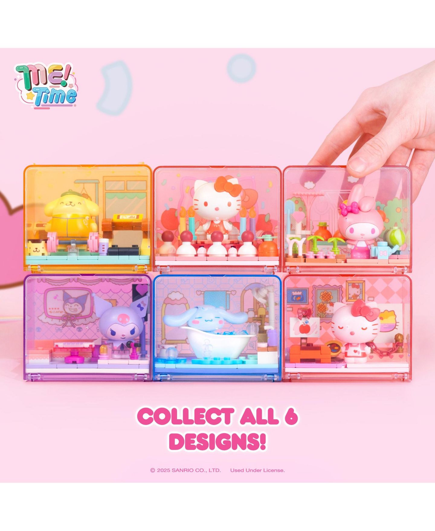 Детский конструктор Hamee Sanrio Hello Kitty and Friends Me Time Blind Box 100-Piece Building Set, Ages 6+ — фото 6