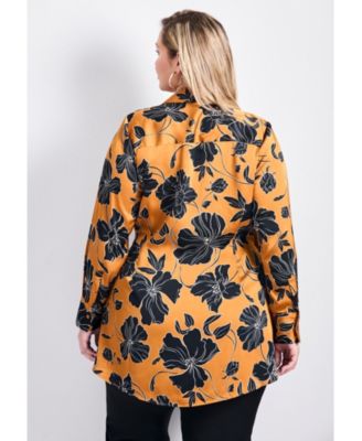 Women's Plus Size Goldi Satin Wrap Blouse