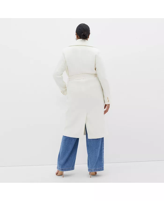 Plus Size Riley Row Belted Coat - thumbnail 2