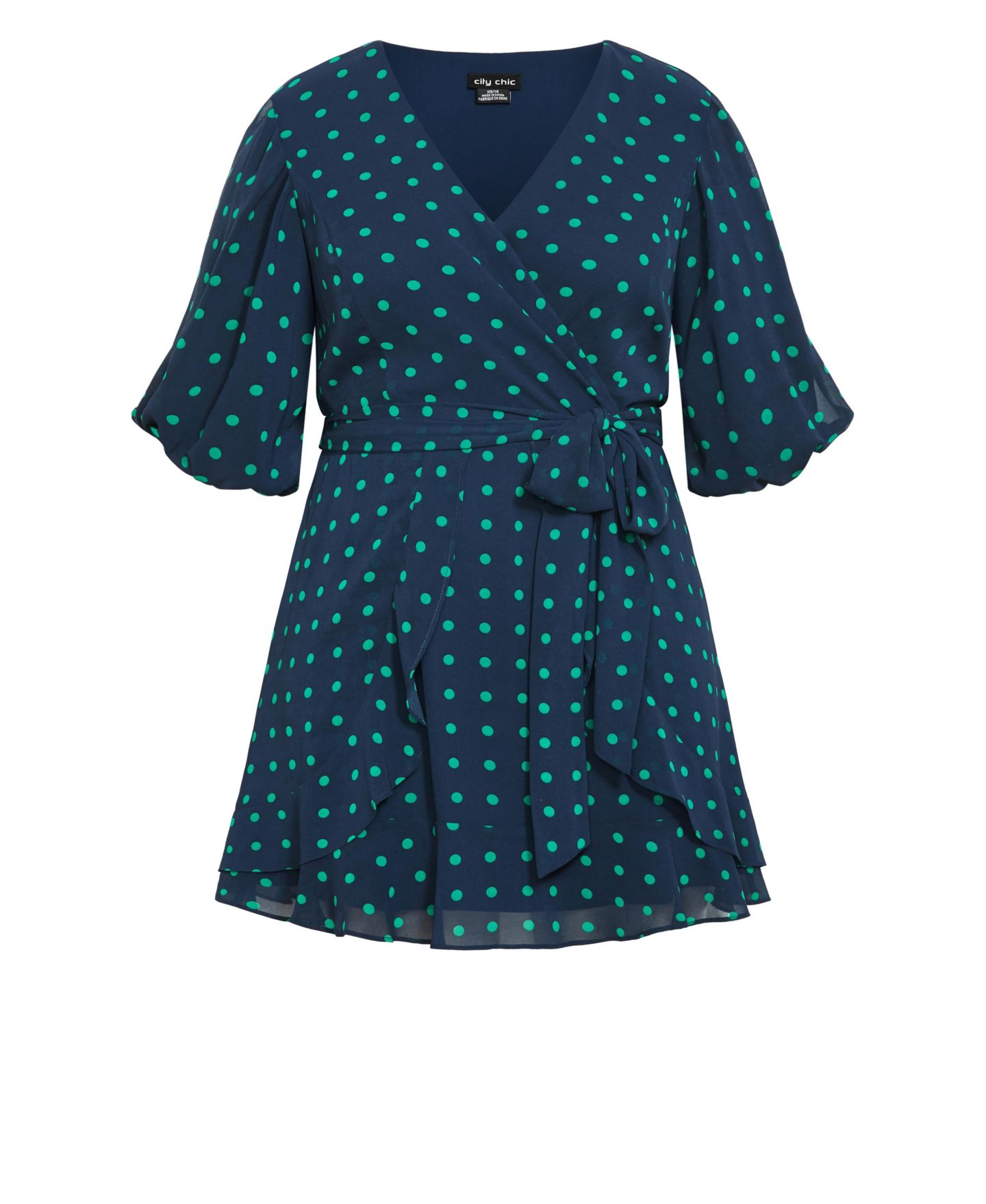 Женское платье CITY CHIC Plus Size Keily Print, цвет: Зелёный с принтом — фото 3