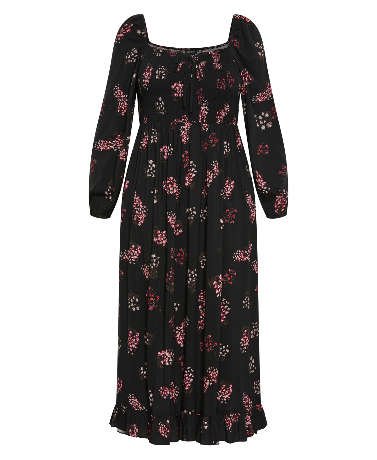 City Chic Plus Cassie Floral Maxi Dress
