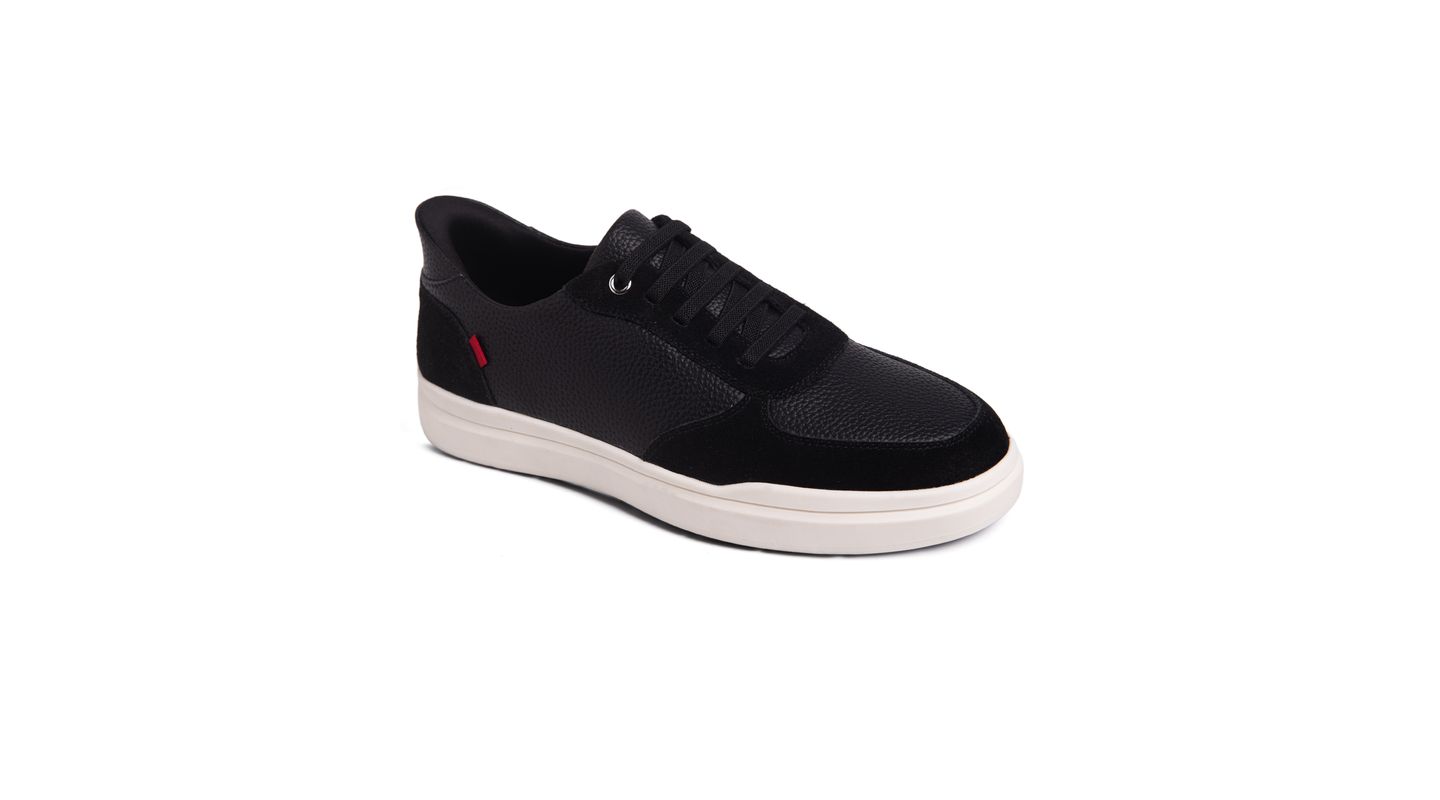 Женские кроссовки Marc Joseph New York Main Street Hands-Free Slip On Technology Fashion, цвет: Чёрный кожаный — фото 1